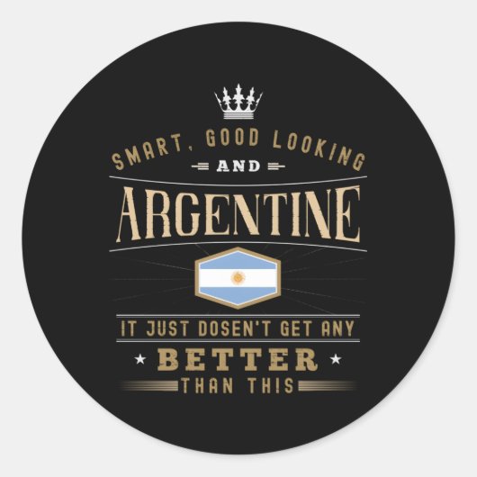 アルゼンチン国旗 ラウンドシール (正面)