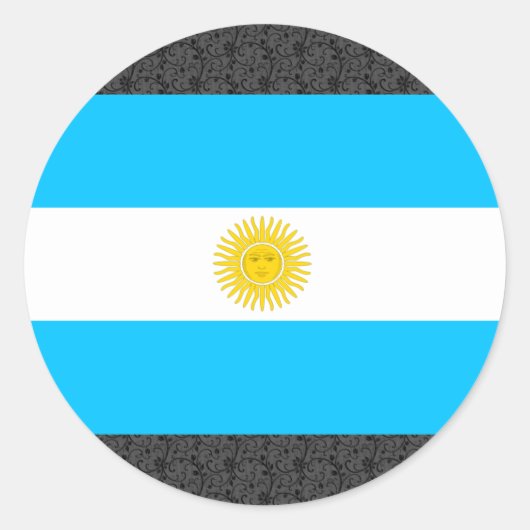アルゼンチン国旗 ラウンドシール (正面)