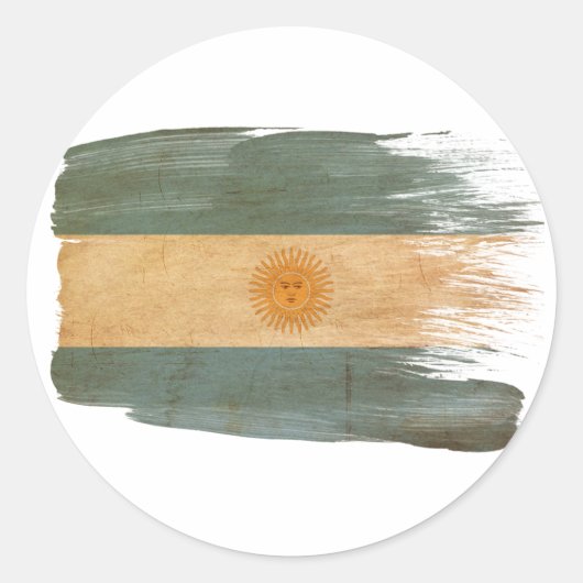 アルゼンチン国旗 ラウンドシール (正面)