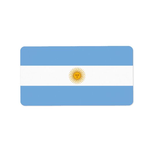 アルゼンチン国旗 ラベル (正面)