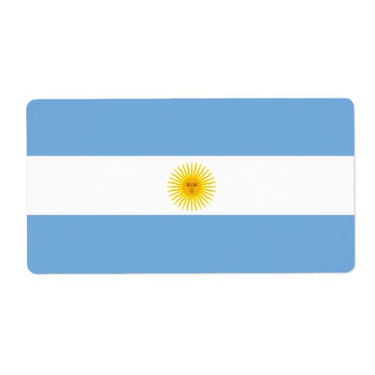 アルゼンチン国旗 ラベル (正面)