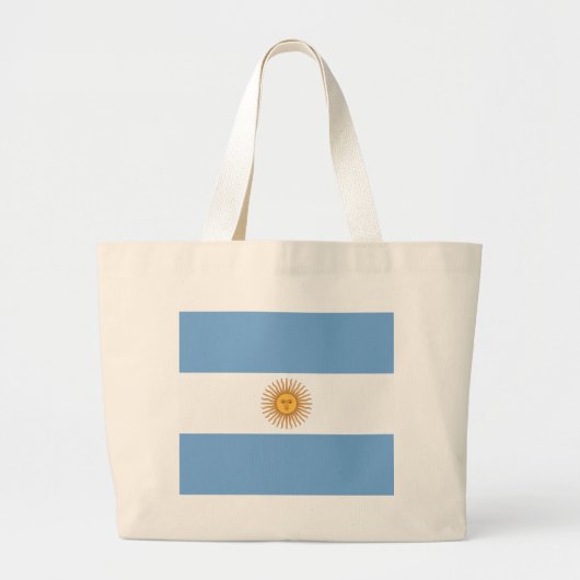 アルゼンチン国旗 ラージトートバッグ (正面)