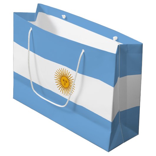 アルゼンチン国旗 ラージペーパーバッグ (正面アングル)