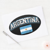 アルゼンチン国旗 楕円形シール (封筒)