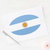 アルゼンチン国旗 楕円形シール (封筒)