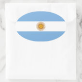アルゼンチン国旗 楕円形シール (バッグ)