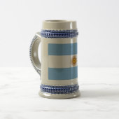 アルゼンチン国旗（横） ビールジョッキ (正面左)