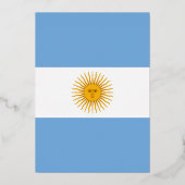 アルゼンチン国旗 箔招待状 (正面)