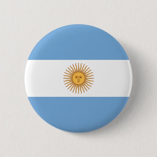 アルゼンチン国旗 缶バッジ (正面)