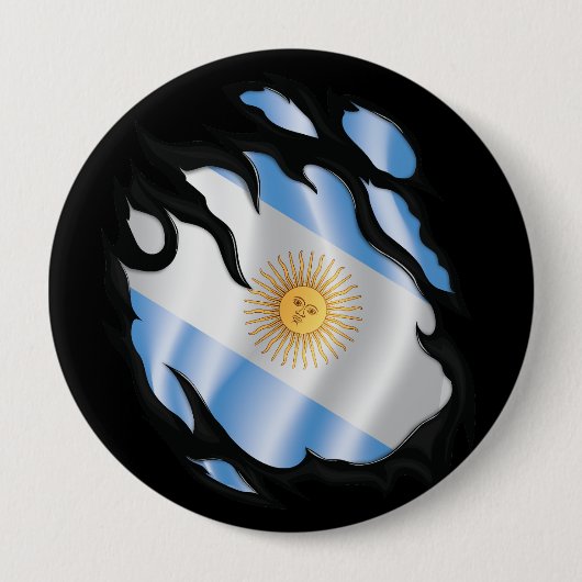 アルゼンチン国旗 缶バッジ (正面)