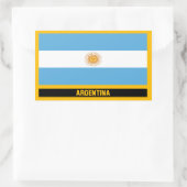 アルゼンチン国旗 長方形シール (バッグ)