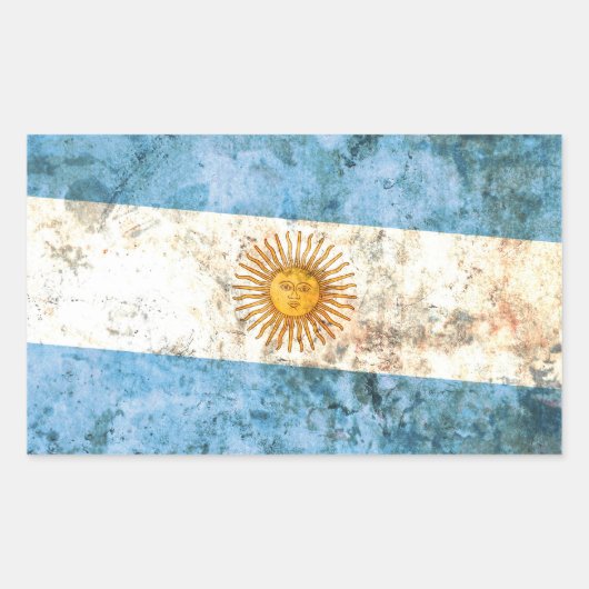 アルゼンチン国旗 長方形シール (正面)