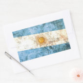 アルゼンチン国旗 長方形シール (封筒)