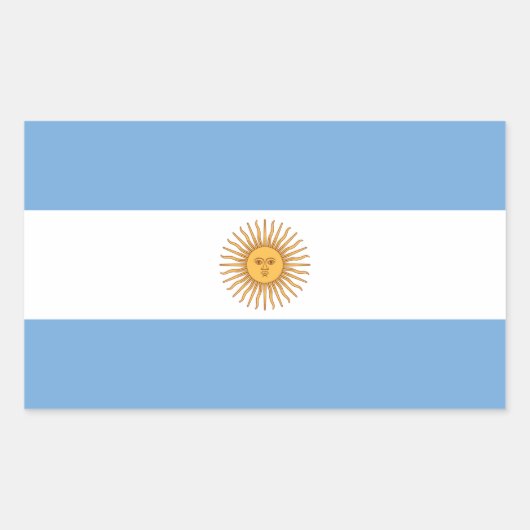アルゼンチン国旗 長方形シール (正面)