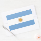 アルゼンチン国旗 長方形シール (封筒)