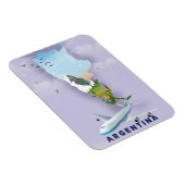 アルゼンチン地図と旅行のポスター マグネット (右側)