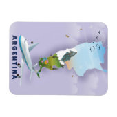 アルゼンチン地図と旅行のポスター マグネット (横)