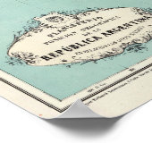 アルゼンチン地図3 ポスター (角)