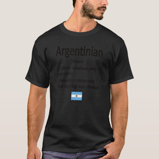 アルゼンチン定義アルゼンチン国旗 Tシャツ (正面)