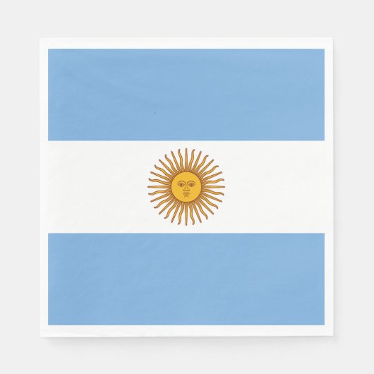 アルゼンチン愛国国旗 スタンダードランチョンナプキン (正面)