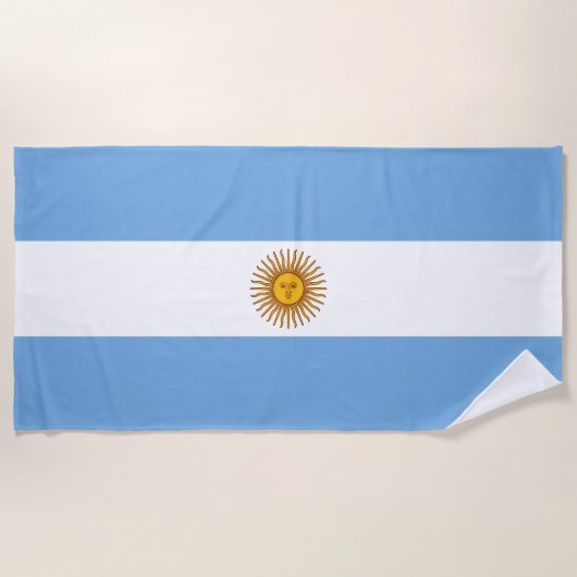 アルゼンチン愛国国旗 ビーチタオル (正面)