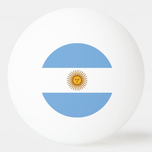 アルゼンチン愛国国旗 卓球ボール (正面)