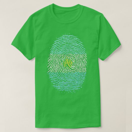 アルゼンチン指紋登録旗 Tシャツ (デザイン正面)