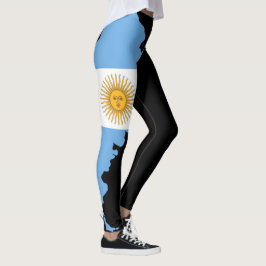 アルゼンチン旗レギンス - カスタムメッシファンギフト レギンス