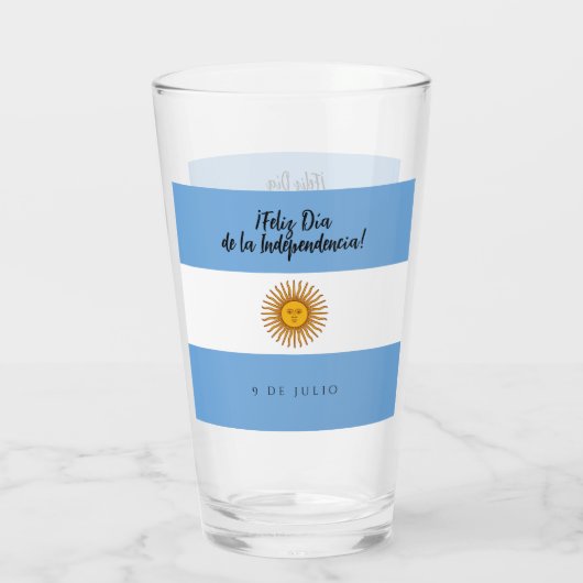 アルゼンチン独立日国旗 タンブラーグラス (裏面)