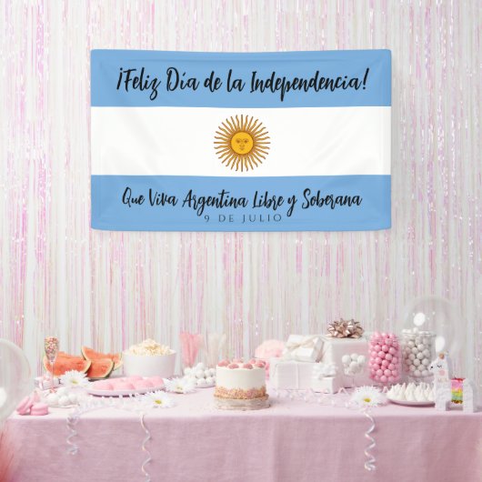 アルゼンチン独立日国旗 横断幕 (パーティー)