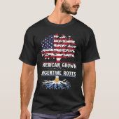 アルゼンチン産の根を持って栽培されたアメリカ人 Tシャツ (正面)