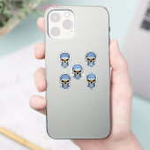 アルゼンチン笑顔スカル国旗 シール (スマートフォン)