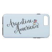 アルゼンチン系アメリカ人の絡み合ったハートの携帯電話ケース Case-Mate iPhoneケース (裏面(横))