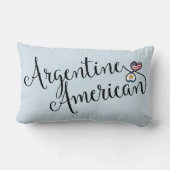 アルゼンチン系アメリカ人の絡み合ったハートスロークッション ランバークッション (裏面)