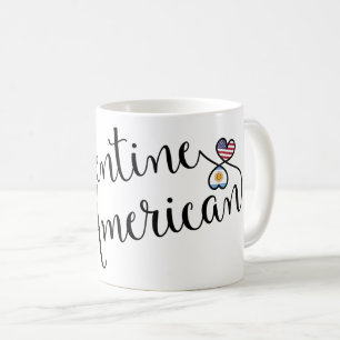 アルゼンチン系アメリカ人の絡み合ったハートマグ コーヒーマグカップ
