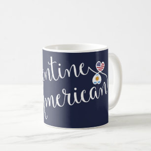 アルゼンチン系アメリカ人の絡み合ったハートマグ コーヒーマグカップ