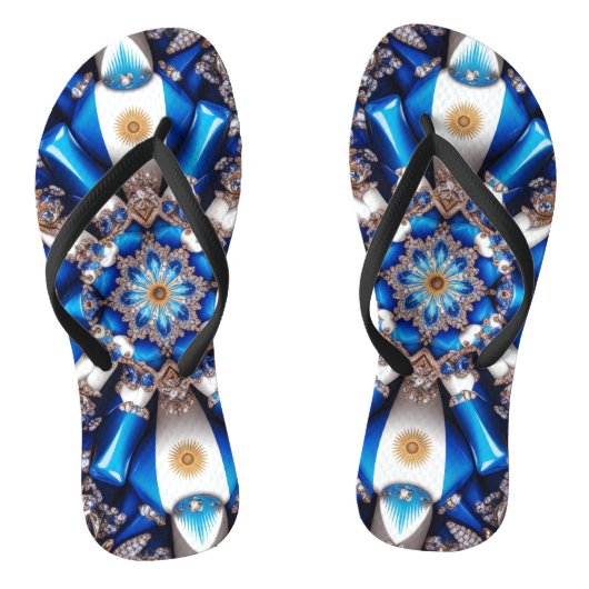 アルゼンチン色の大人のスリムストラップ ビーチサンダル (ソール)