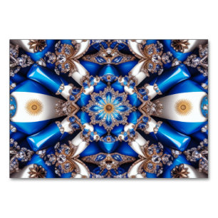 アルゼンチン色の特別なテーブルカード テーブルナンバー