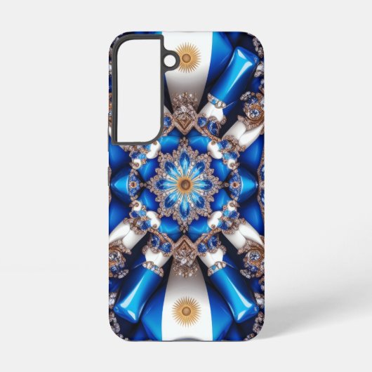 アルゼンチン色のSamsung Galaxy S22ケース Samsung Galaxyケース (裏面)