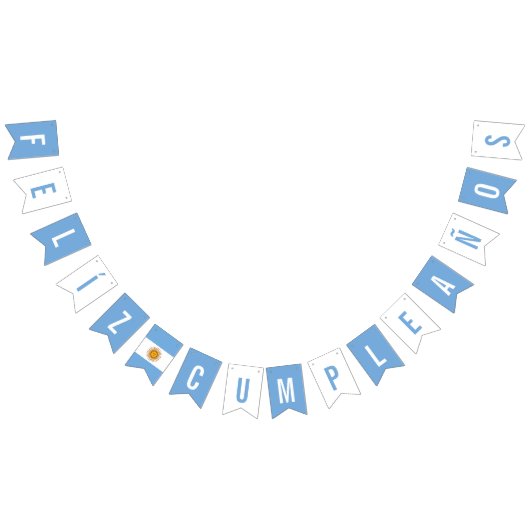 アルゼンチン誕生日パーティーの飾り付け国旗 バンティングフラッグ (全)