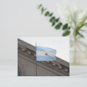 アルゼンチン飛んでいる国旗 ポストカード (スタンド正面)