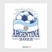 アルゼンチン2022アルゼンチン国旗のサッカー シール (シート)