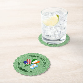 アルゼンチン，アイルランド国旗，シャムロック君の名前 ペーパーコースター