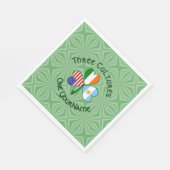 アルゼンチン アイルランド アメリカ シャムロック フラグ パーソナライズ スタンダードランチョンナプキン (角)