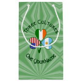 アルゼンチン・アイルランドUSAシャムロックパーソナライズされた国旗 スモールペーパーバッグ (裏面)