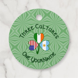 アルゼンチン・アイルランドUSAシャムロックパーソナライズされた国旗 フェイバータグ