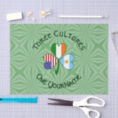 アルゼンチン・アイルランドUSAシャムロックパーソナライズされた国旗 薄葉紙 (クラフト)