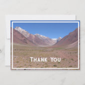 アルゼンチン,アコンカグア山への道 サンキューカード (正面)