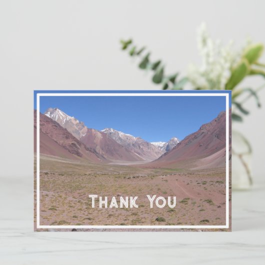 アルゼンチン,アコンカグア山への道 サンキューカード (スタンド正面)