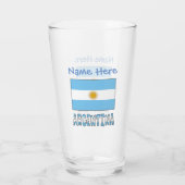アルゼンチン アルゼンチン国旗 名前入り 青 タンブラーグラス (裏面)